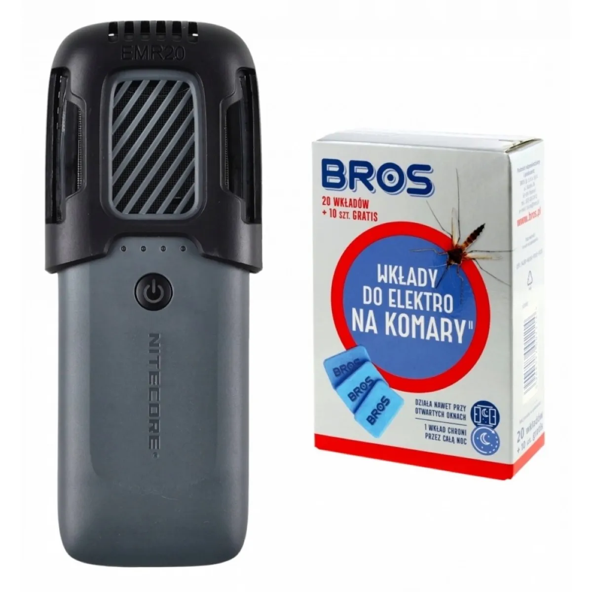 Fumigator Nitecore EMR20 czarny + Wkłady Bros do urządzenia 20 szt