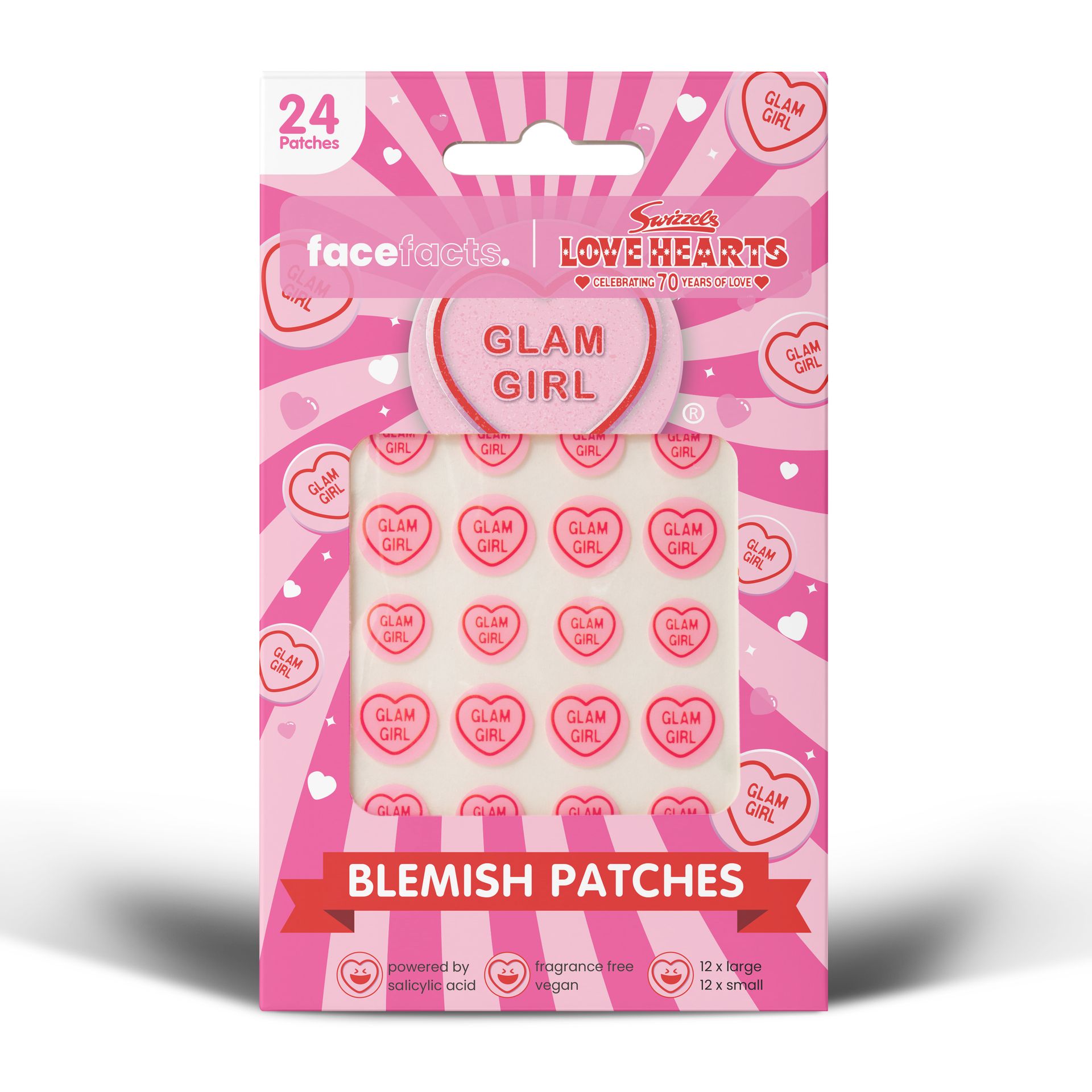 Face Facts Plasterki na Niedoskonałości Glam Girl Love Hearts