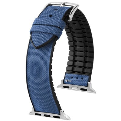 Pasek HIRSCH Arne do Apple Watch 38/40/41 Niebieski Adapter