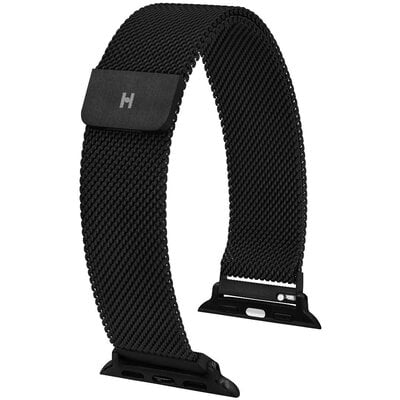 Pasek HIRSCH Milanaise do Apple Watch 38/40/41mm Czarny Adapter