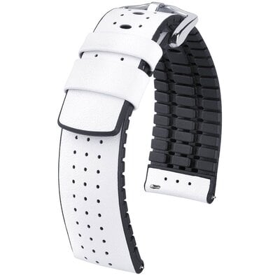 Pasek HIRSCH Tiger do Apple Watch 38/40/41mm Biały Adapter