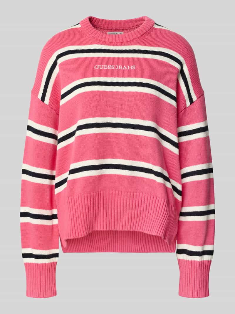 Sweter z dzianiny o kroju oversized z wyhaftowanym logo