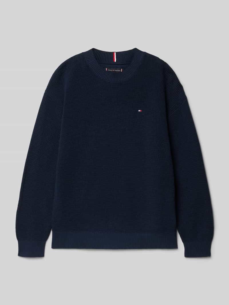 Sweter z dzianiny o kroju regular fit z czystej bawełny