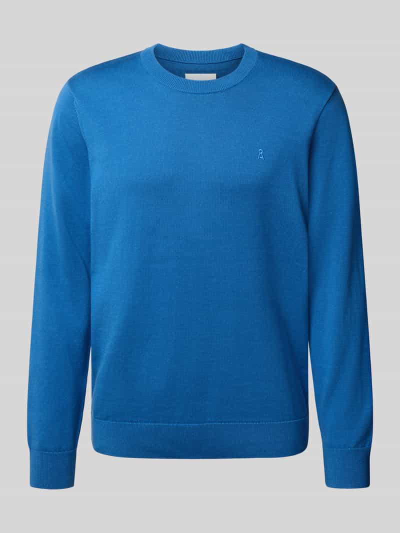 Sweter z dzianiny o kroju regular fit z czystej bawełny model ‘LOUKAA’