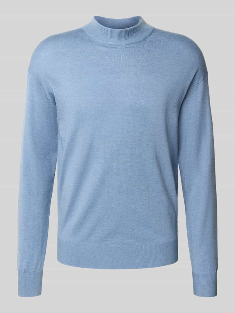 Sweter z dzianiny z prążkowanymi wykończeniami