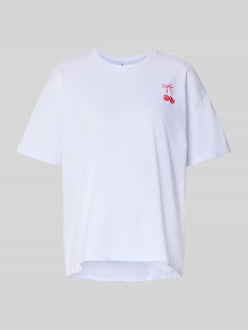 T-shirt o kroju oversized z czystej bawełny model ‘MIKKA’