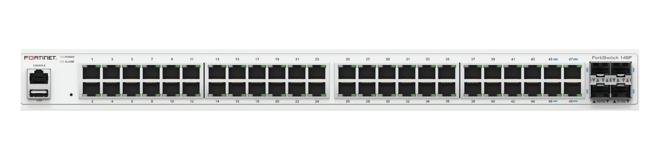 Fortinet FS-148F łącza sieciowe L2 Gigabit Ethernet (10/100/1000) 1U Biały FS-148F FS-148F