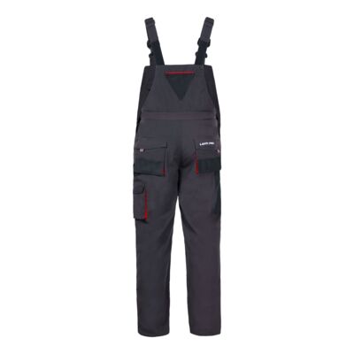 LAHTI PRO Ogrodniczki ochronne LPSR02 grafitowo-czerwone L (52)