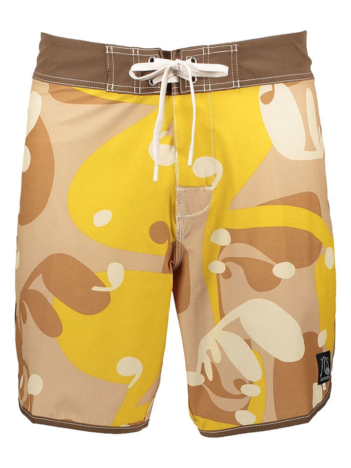 Quiksilver Szorty kąpielowe w kolorze jasnobrązowo-beżowo-żółtym