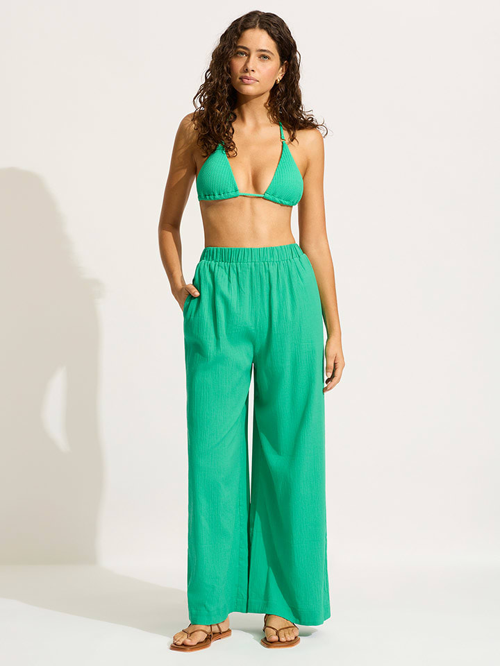 Seafolly Spodnie w kolorze zielonym