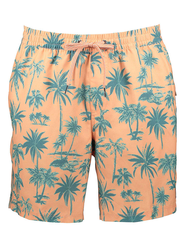 Quiksilver Szorty kąpielowe w kolorze pomarańczowo-turkusowym