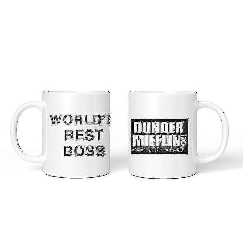 1szt Kubek Funny World's Best Boss Coffee Mug Ceramiczna herbata / mleko / kakao Kubek Wyjątkowy prezent biurowy