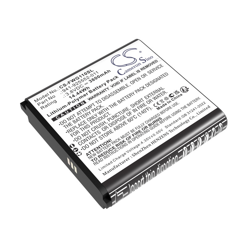 Franklin Wireless RG1100 / 941-925552-011 3800mAh 14.44Wh Li-Polymer 3.8V (Cameron Sino)
