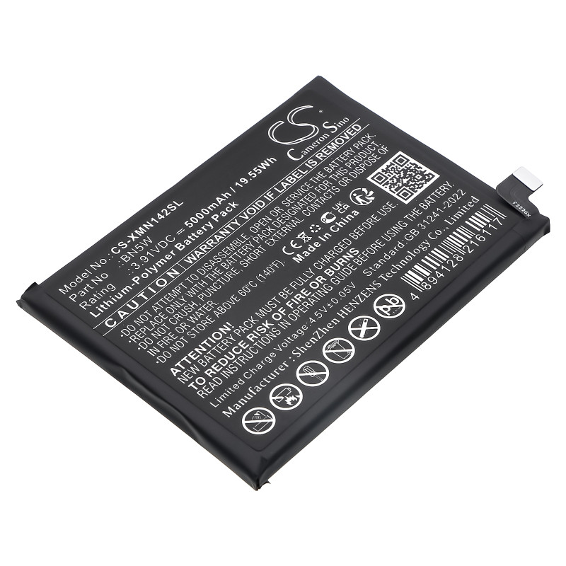 Redmi Note 14 Pro / BN5W 5000mAh 19.55Wh Li-Polymer 3.91V (Cameron Sino)