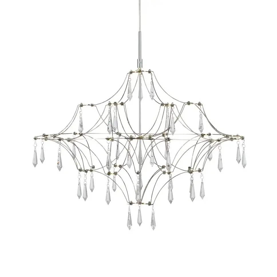 Żyrandol kryształowy Efesos 108869 LED 14W 3000K przezroczysty stalowy