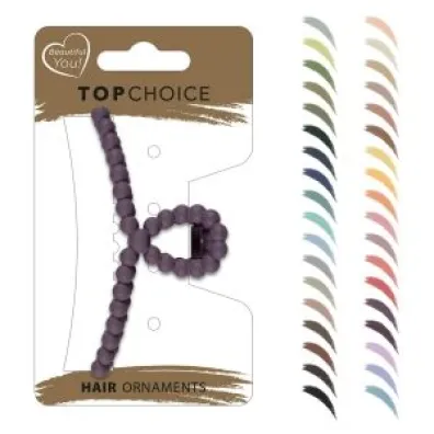 Top Choice Klamra do włosów - kokarda matowa (20247) - mix kolorów