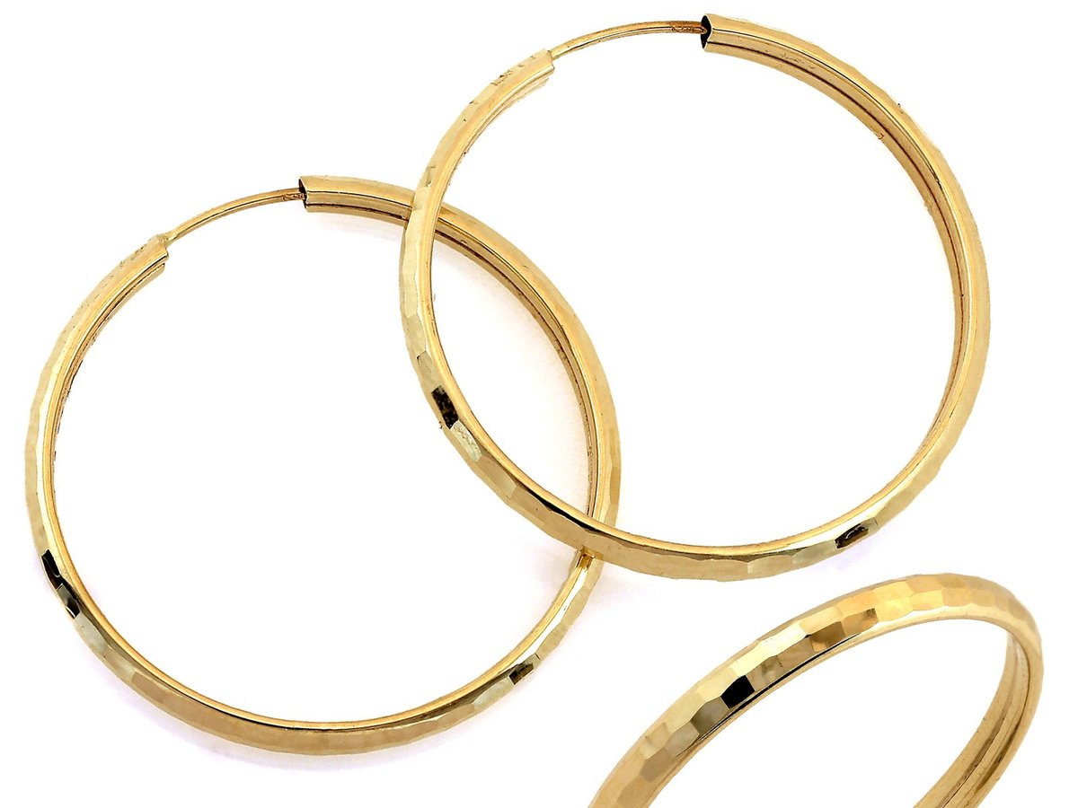 Kolczyki złote 585 koła 29mm