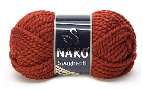 WŁÓCZKA NAKO Spaghetti kol. 11214 ciemny rudy#