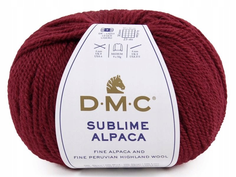 wełna DMC SUBLIME ALPACA kol. 502 / bordowy