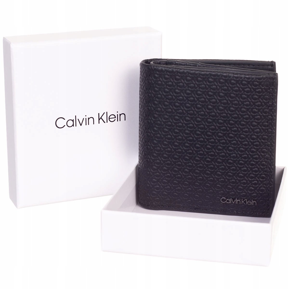 Calvin klein bezpieczny portfel męski 6cc czarny