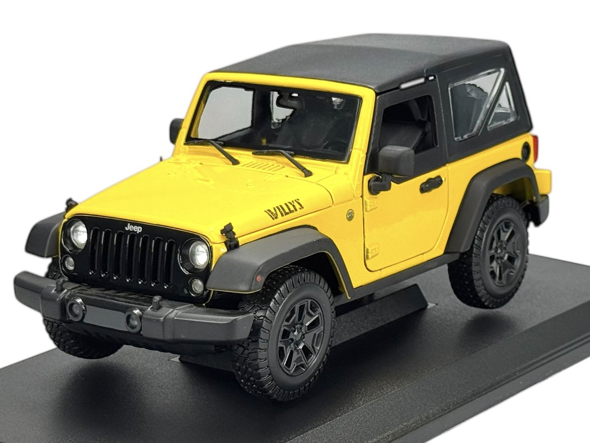 MAISTO 2014 JEEP WRANGLER RUBICON Z DACHEM ŻÓŁTY 1:18 31676