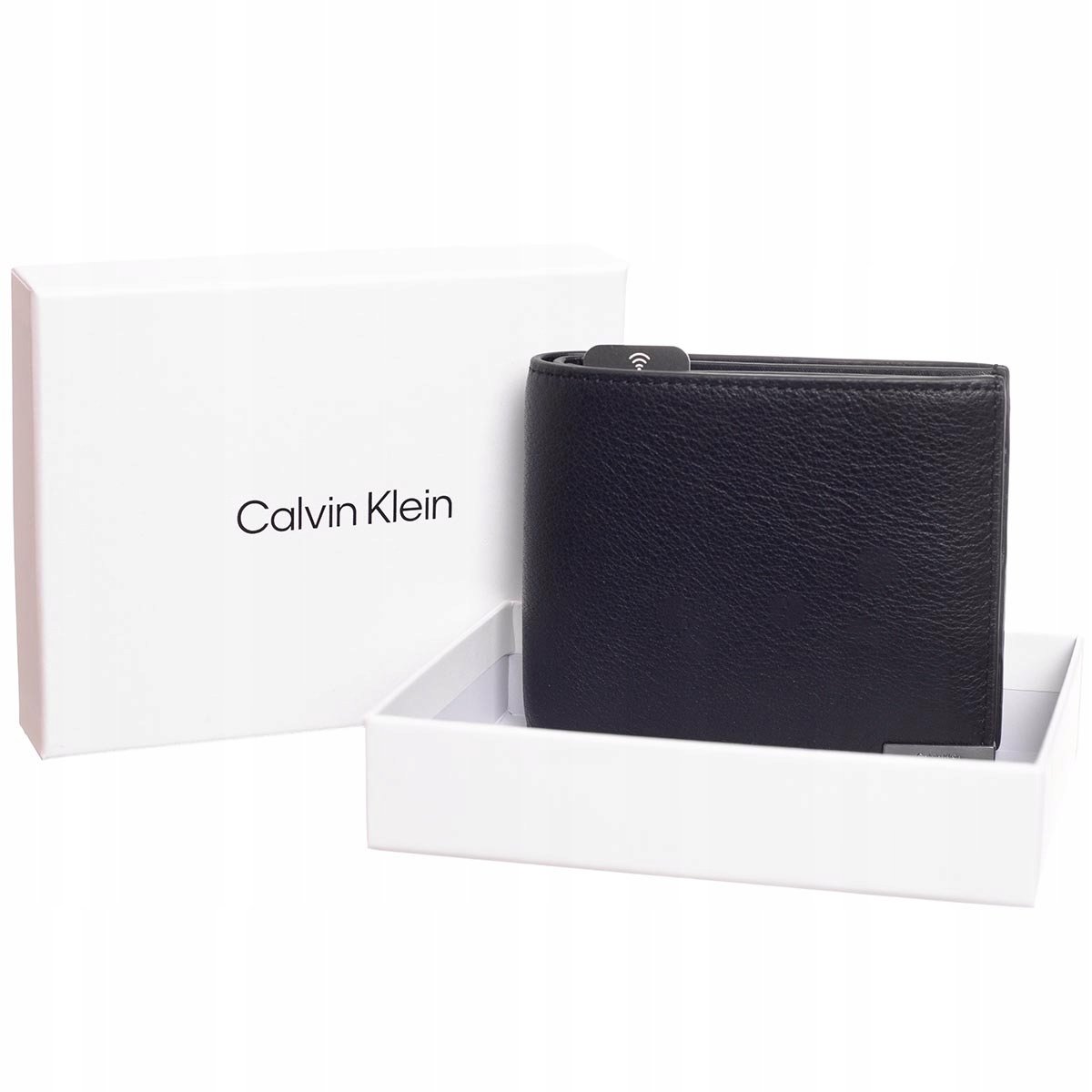 Calvin klein bezpieczny portfel męski czarny