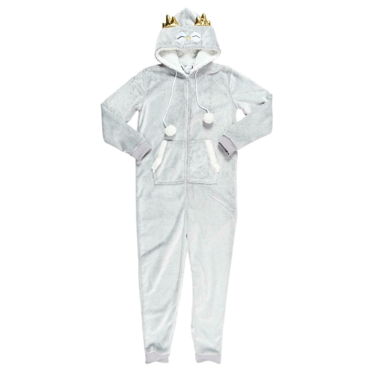 Kombinezon onesie sowa szara rozmiar s