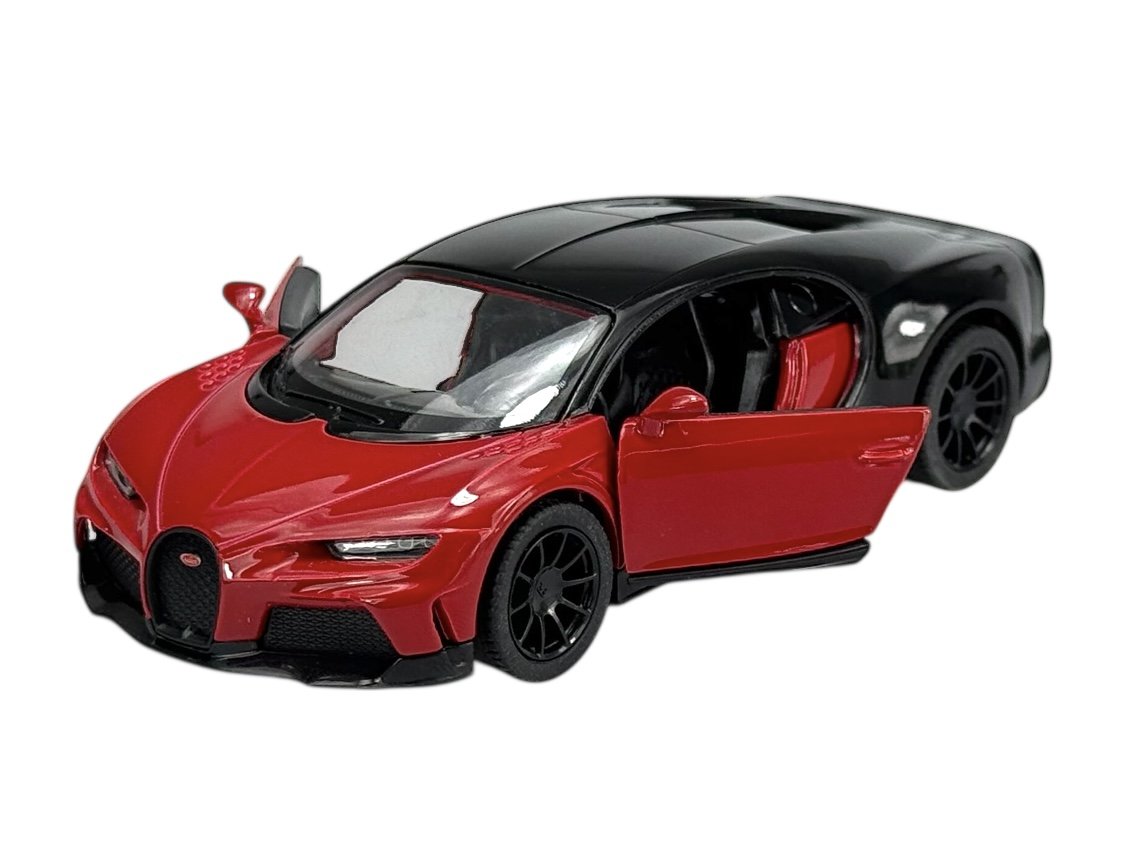 KINSMART BUGATTI CHIRON SUPERSPORT CZERWONY 1:38 BEZ PUDEŁKA KT5423