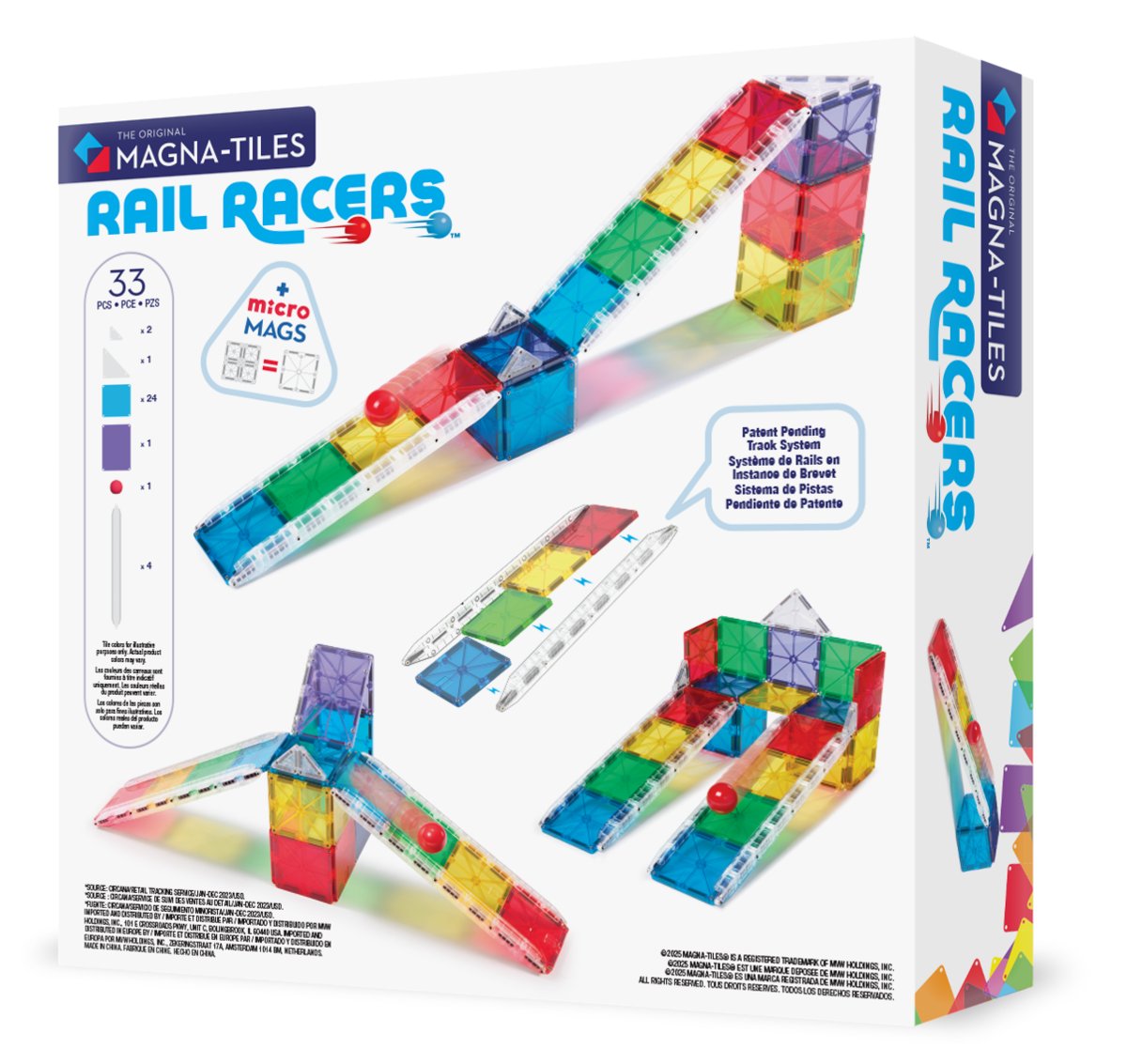 MAGNA-TILES® Klocki Magnetyczne Rail Racers 33 el