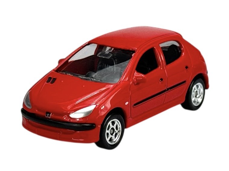 Welly Peugeot 206 Czerwony 1:60 Samochód Nowy Metalowy Model