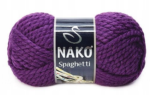 WŁÓCZKA NAKO Spaghetti kol. 11209 ciemny fiolet