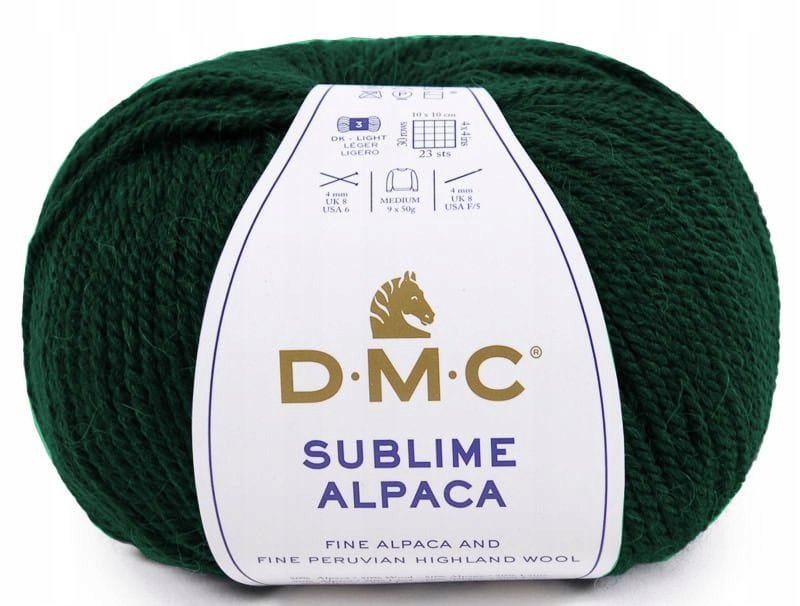 wełna DMC SUBLIME ALPACA kol. 812 / ciemno zielony