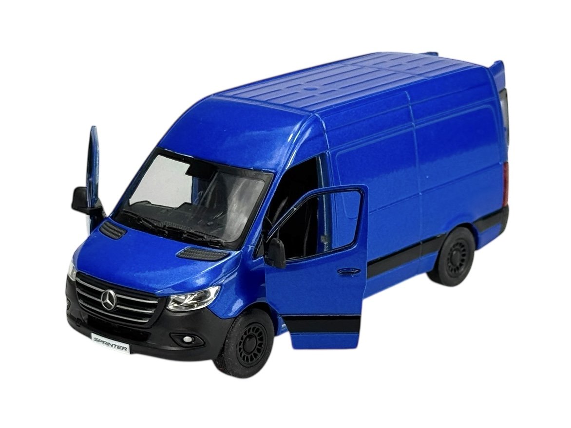 KINSMART MERCEDES-BENZ SPRINTER W907 W910 NIEBIESKI 1:48 BEZ PUDEŁKA KT5426