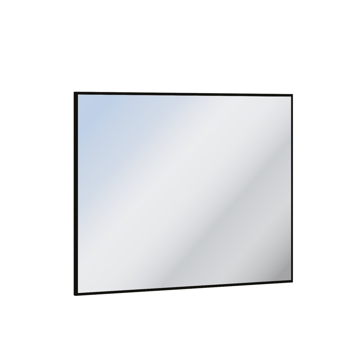 Stylowe prostokątne lustro QUARO w czarnej ramce do przedpokoju