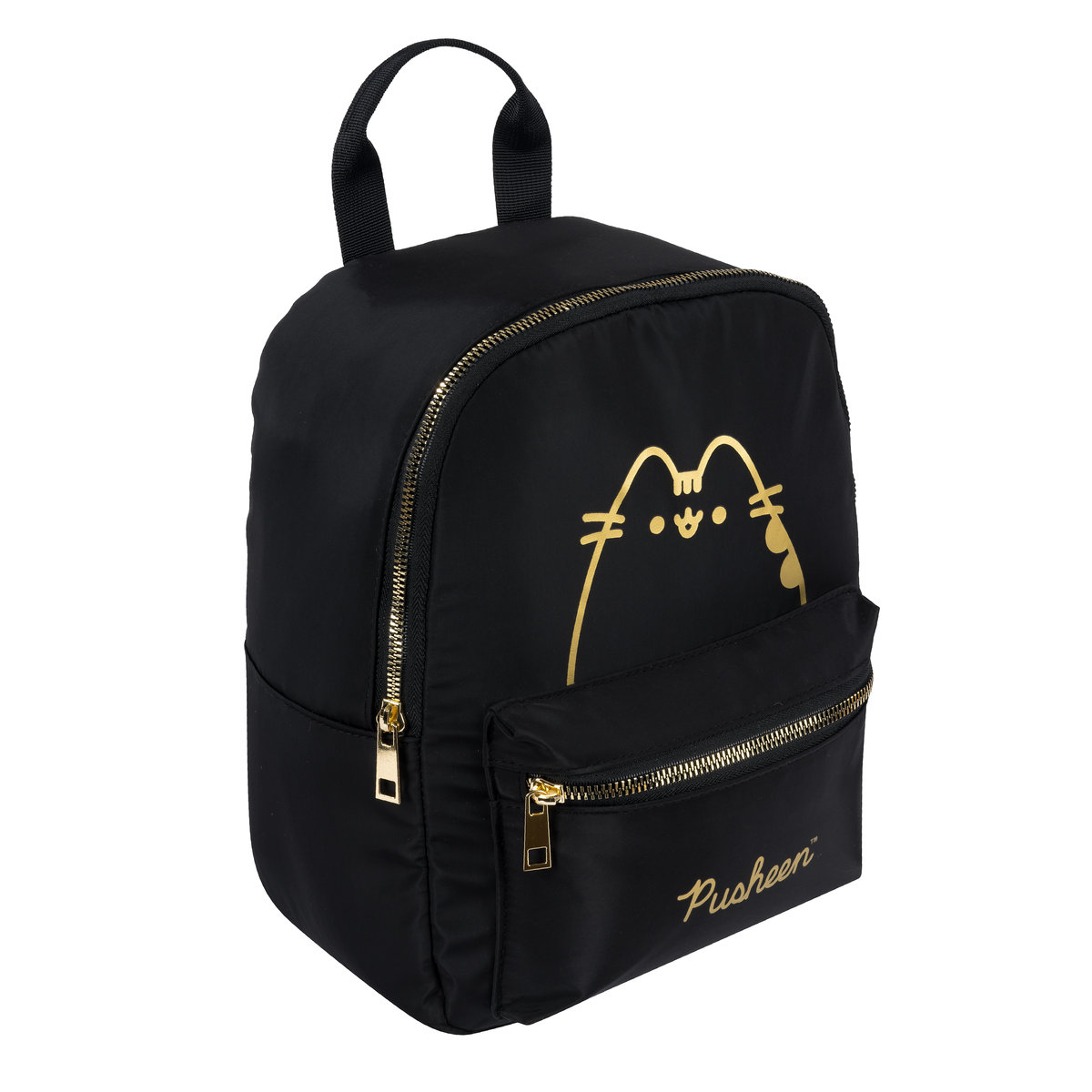 Plecak mini fashion, wycieczkowy Pusheen The Cat Plecak Black Gold