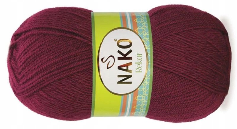 Włóczka Nako Rekor kol. 1001 ciemny róż