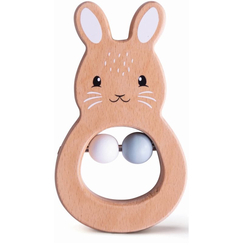 Bigjigs Toys Rattle Rabbit grzechotka z drewna