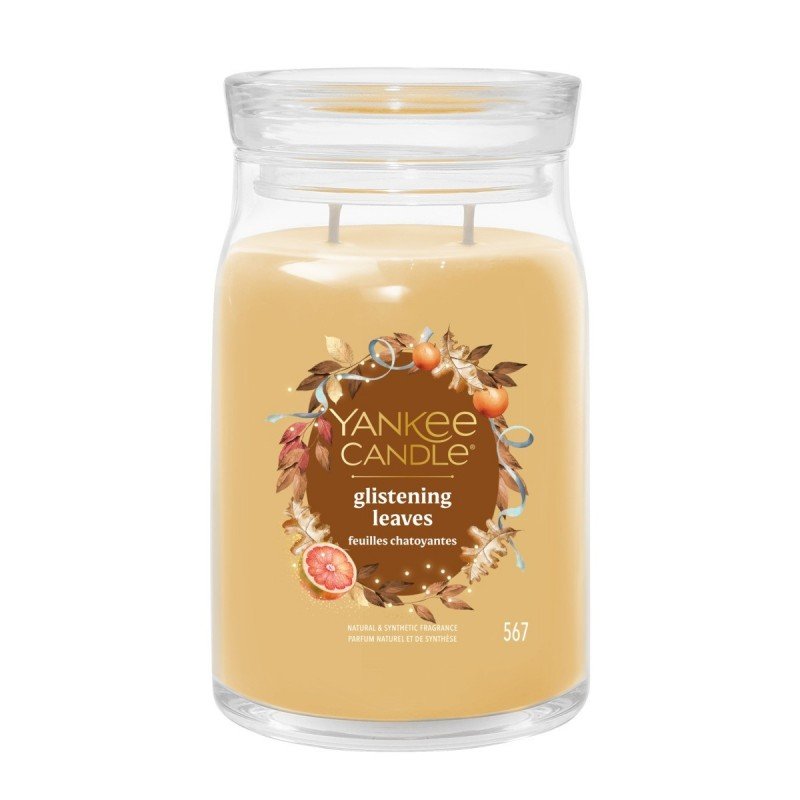 Glistening Leaves - Yankee Candle Signature - duża świeca zapachowa z dwoma knotami - nowość 2025