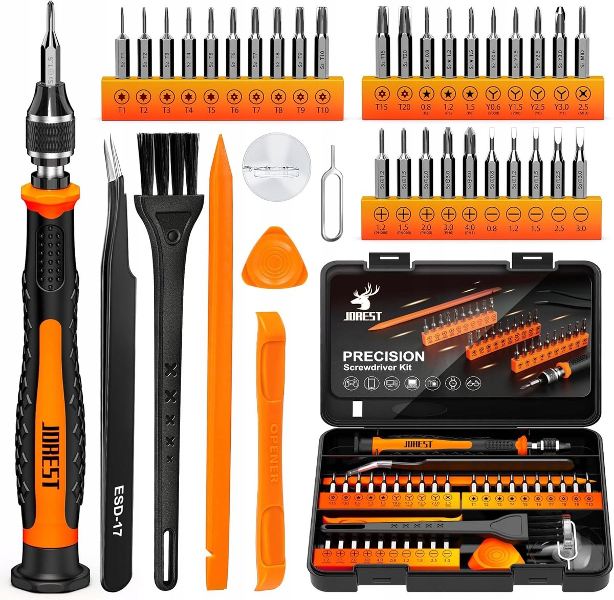 Zestaw wkrętaków precyzyjnych 38 szt. Torx do iPhone, PS4, Xbox, PC