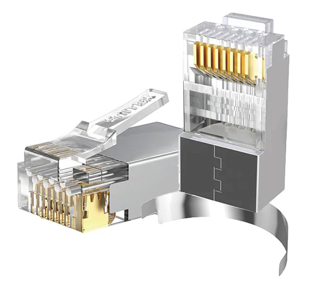 Wtyk sieciowy modularny Pass-Through RJ45 Cat. 7, 50szt. Unitek (OT1094ATP01)