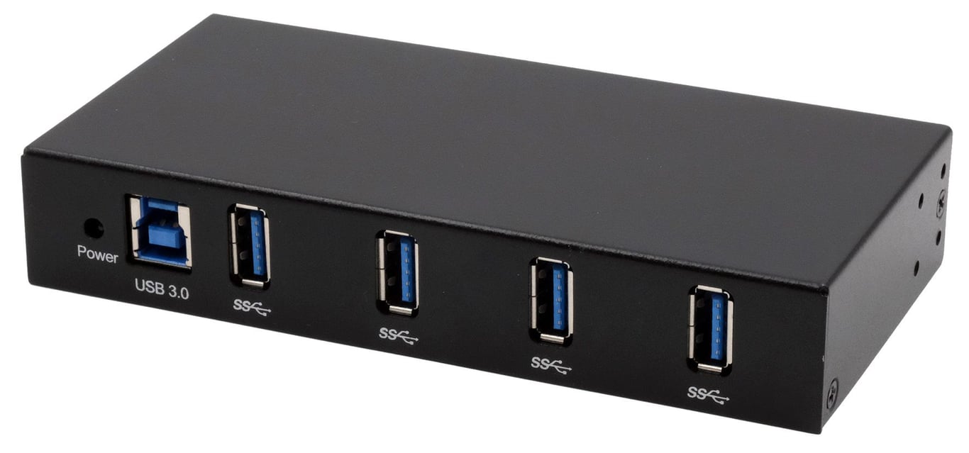 EXSYS EX-11234HMS huby i koncentratory USB 3.2 Gen 1 (3.1 Gen 1) Type-B 5000 Mbit/s Czarny EX-11234HMS