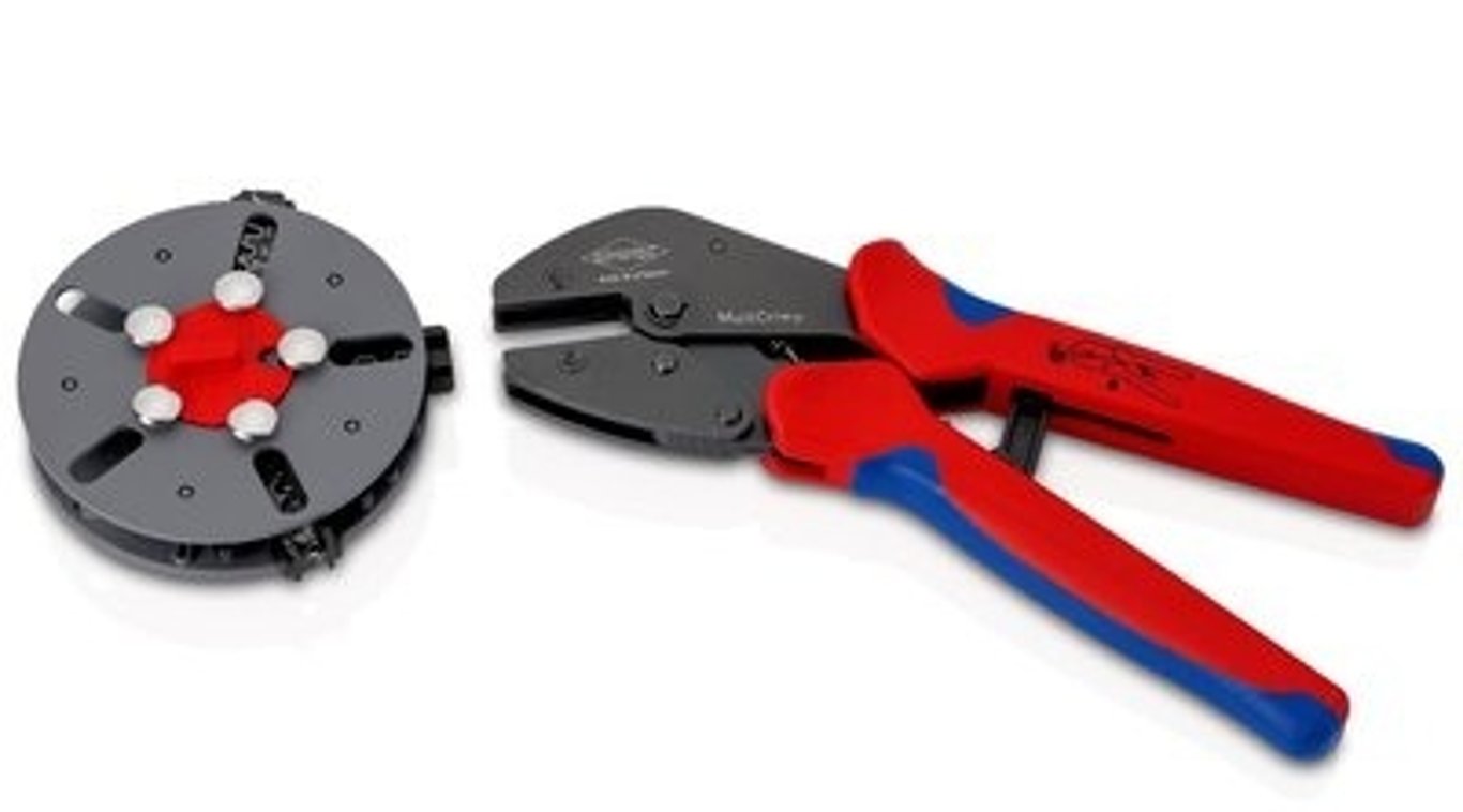 Knipex 97 33 03 zaciskarka kablowa Narzędzie do zaciskania Niebieski, Czerwony