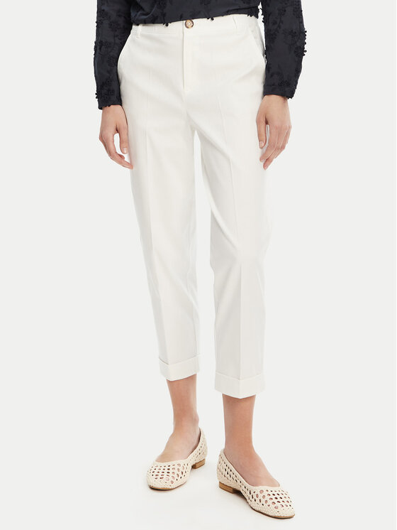 Tatuum Spodnie materiałowe Seremi T2510.145 Écru Regular Fit