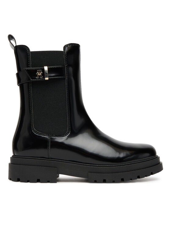Tommy Hilfiger Botki Chelsea Boot T4A5-34029-1453 Czarny