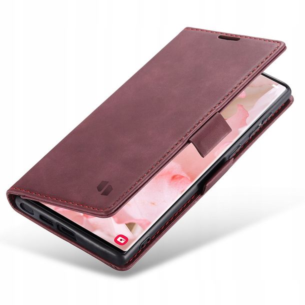 Eleganckie etui z klapką portfel kieszonka pokrowiec do Galaxy S22 Ultra