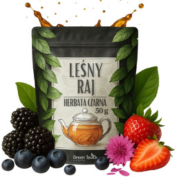 Leśny raj 50 g- herbata czarna assam jeżyna jagoda poziomka limonka premium