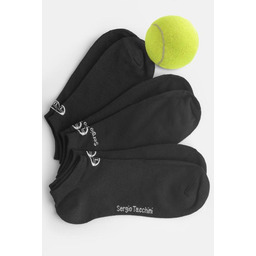 Stopki sportowe (3pak) bawełniane czarne 1001 Sergio Tacchini