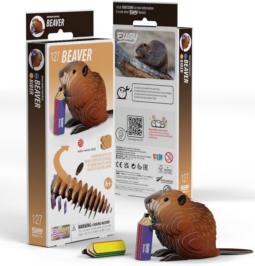 Bóbr Eugy. Eko Układanka 3d - zabawka