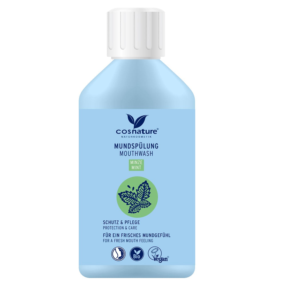 Cosnature Mouthwash płyn do płukania ust o smaku miętowym z fluorem 300ml