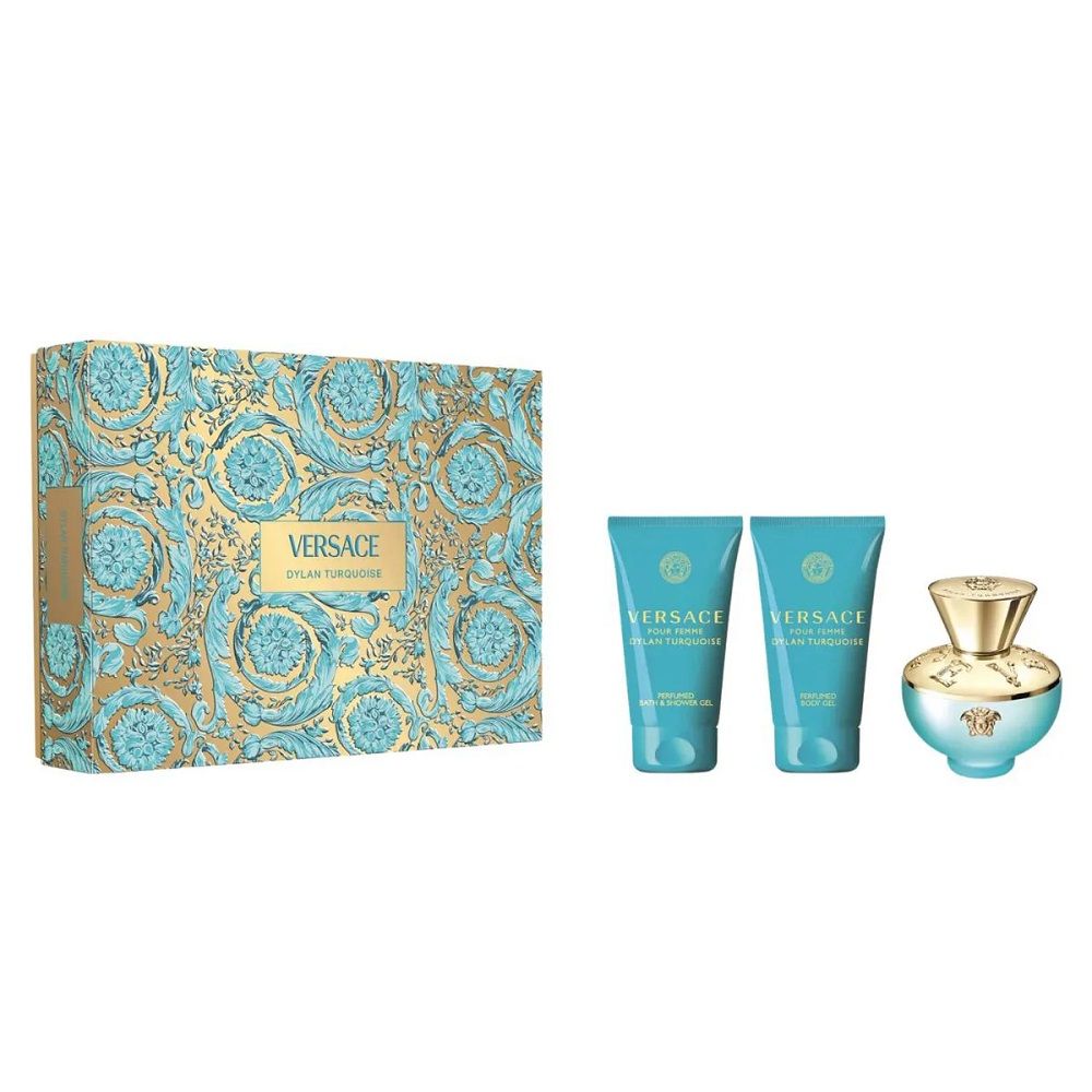 Set Dylan Turquoise Pour Femme Edt spray Shower Gel Body Lotion